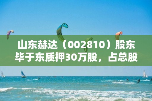 山東赫達（002810）股東畢于東質押30萬股，占總股本0.09%