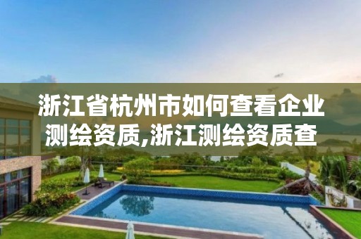 浙江省杭州市如何查看企業(yè)測(cè)繪資質(zhì),浙江測(cè)繪資質(zhì)查詢