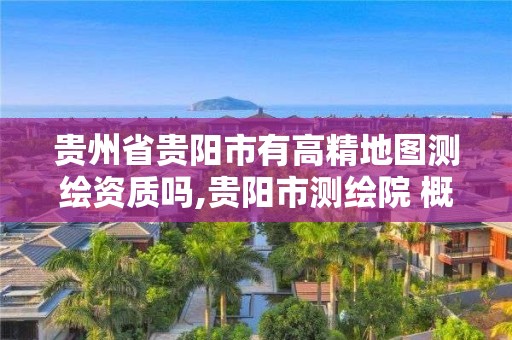 貴州省貴陽市有高精地圖測繪資質嗎,貴陽市測繪院 概況。