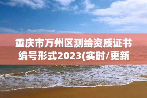 重慶市萬州區測繪資質證書編號形式2023(實時/更新中)