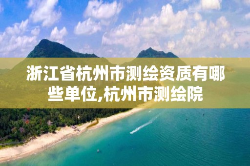 浙江省杭州市測繪資質有哪些單位,杭州市測繪院