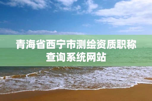 青海省西寧市測繪資質職稱查詢系統網站