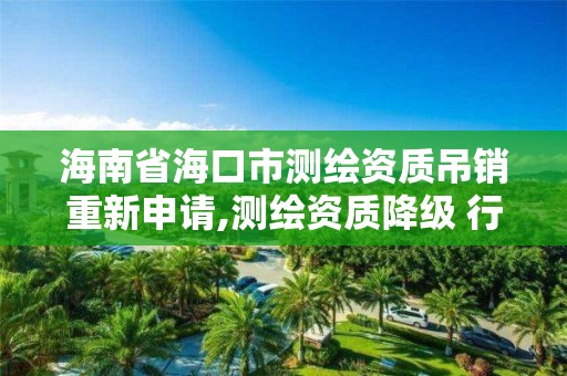 海南省海口市測繪資質吊銷重新申請,測繪資質降級 行政處罰