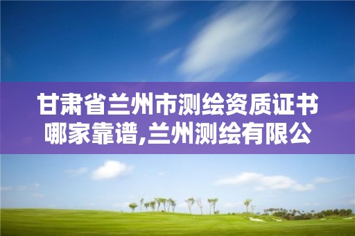 甘肅省蘭州市測繪資質(zhì)證書哪家靠譜,蘭州測繪有限公司。