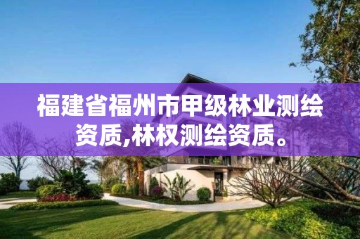 福建省福州市甲級林業測繪資質,林權測繪資質。