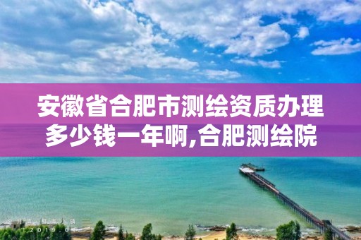 安徽省合肥市測繪資質辦理多少錢一年啊,合肥測繪院待遇怎么樣