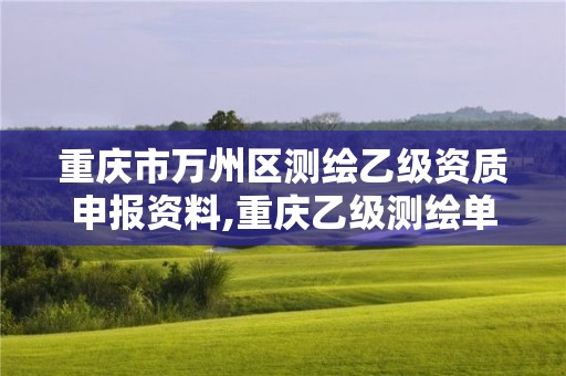 重慶市萬州區測繪乙級資質申報資料,重慶乙級測繪單位