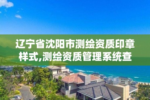 遼寧省沈陽市測繪資質印章樣式,測繪資質管理系統查詢