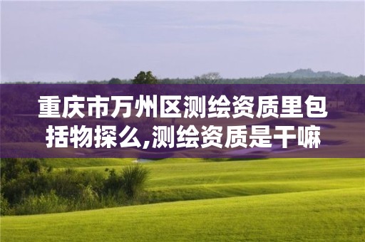 重慶市萬州區測繪資質里包括物探么,測繪資質是干嘛的