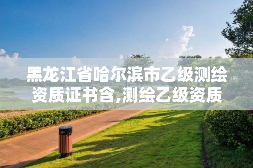 黑龍江省哈爾濱市乙級測繪資質(zhì)證書含,測繪乙級資質(zhì)值多少錢。