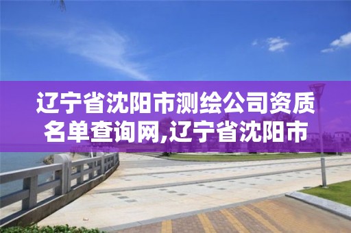 遼寧省沈陽市測繪公司資質名單查詢網,遼寧省沈陽市測繪公司資質名單查詢網站。