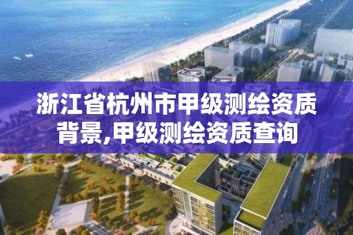 浙江省杭州市甲級測繪資質背景,甲級測繪資質查詢