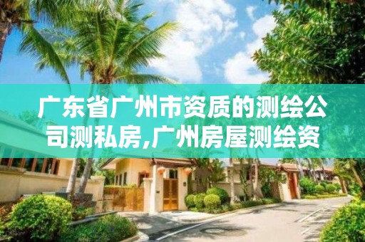 廣東省廣州市資質的測繪公司測私房,廣州房屋測繪資質單位