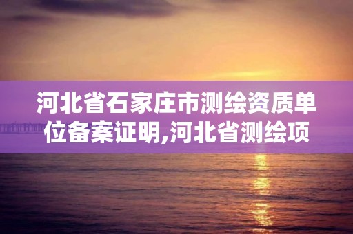 河北省石家莊市測繪資質(zhì)單位備案證明,河北省測繪項目備案系統(tǒng)