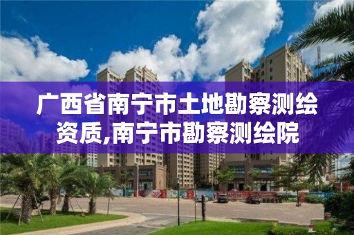 廣西省南寧市土地勘察測繪資質,南寧市勘察測繪院