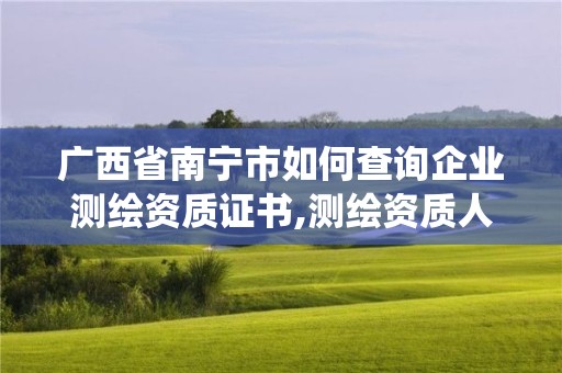 廣西省南寧市如何查詢企業測繪資質證書,測繪資質人員查詢系統。