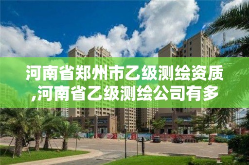 河南省鄭州市乙級測繪資質,河南省乙級測繪公司有多少家