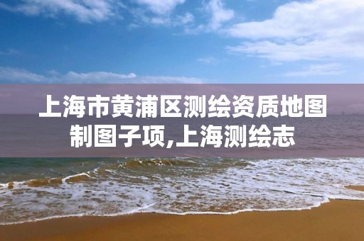 上海市黃浦區測繪資質地圖制圖子項,上海測繪志