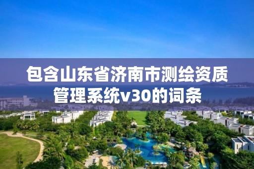 包含山東省濟(jì)南市測繪資質(zhì)管理系統(tǒng)v30的詞條