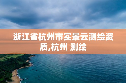 浙江省杭州市實景云測繪資質,杭州 測繪