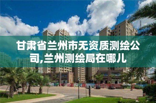 甘肅省蘭州市無資質測繪公司,蘭州測繪局在哪兒