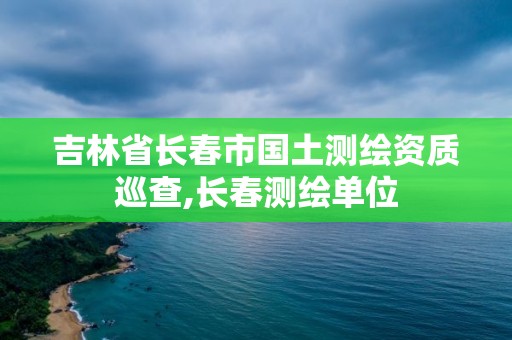 吉林省長春市國土測繪資質巡查,長春測繪單位