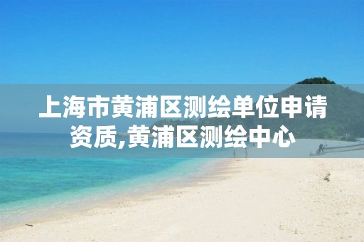 上海市黃浦區測繪單位申請資質,黃浦區測繪中心