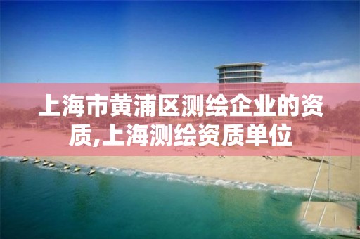 上海市黃浦區測繪企業的資質,上海測繪資質單位