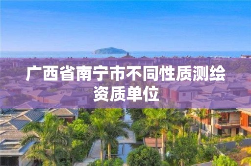 廣西省南寧市不同性質測繪資質單位