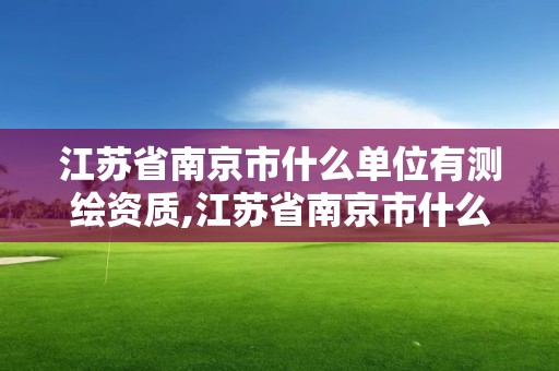 江蘇省南京市什么單位有測繪資質,江蘇省南京市什么單位有測繪資質的公司