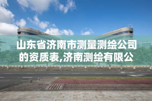 山東省濟南市測量測繪公司的資質表,濟南測繪有限公司