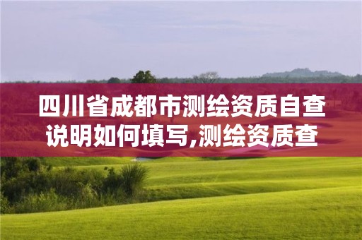 四川省成都市測繪資質自查說明如何填寫,測繪資質查詢監管平臺