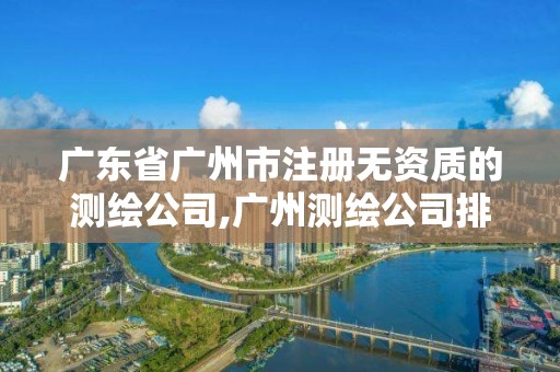 廣東省廣州市注冊無資質的測繪公司,廣州測繪公司排名名單