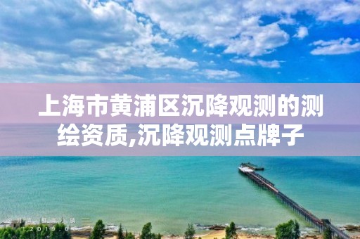 上海市黃浦區沉降觀測的測繪資質,沉降觀測點牌子