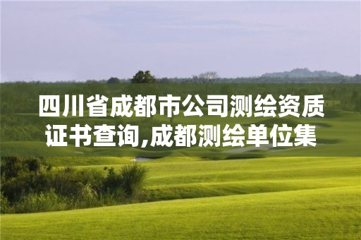 四川省成都市公司測繪資質證書查詢,成都測繪單位集中在哪些地方。