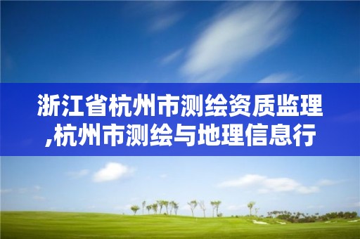 浙江省杭州市測繪資質監理,杭州市測繪與地理信息行業協會