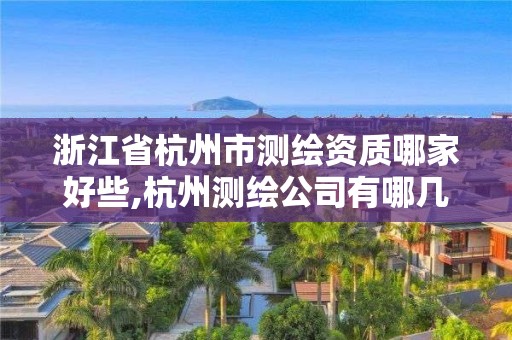 浙江省杭州市測繪資質哪家好些,杭州測繪公司有哪幾家