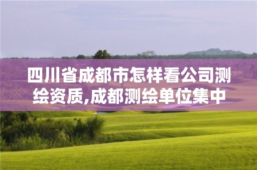 四川省成都市怎樣看公司測繪資質,成都測繪單位集中在哪些地方