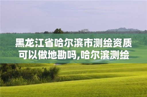 黑龍江省哈爾濱市測繪資質(zhì)可以做地勘嗎,哈爾濱測繪局是干什么的。