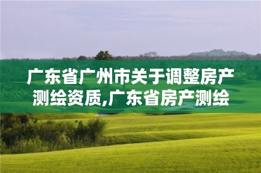 廣東省廣州市關于調整房產測繪資質,廣東省房產測繪實施細則