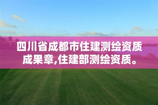 四川省成都市住建測繪資質成果章,住建部測繪資質。