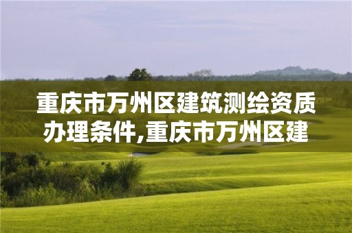 重慶市萬州區建筑測繪資質辦理條件,重慶市萬州區建筑測繪資質辦理條件是什么