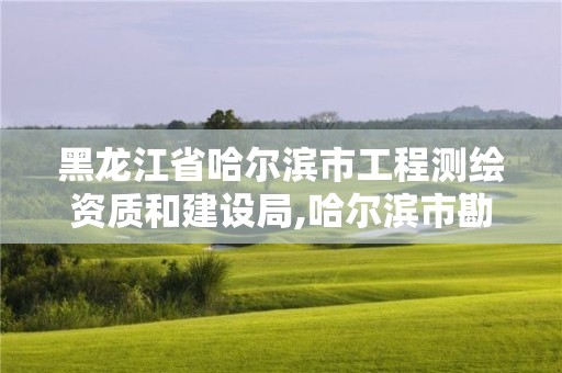 黑龍江省哈爾濱市工程測繪資質和建設局,哈爾濱市勘察測繪研究院。