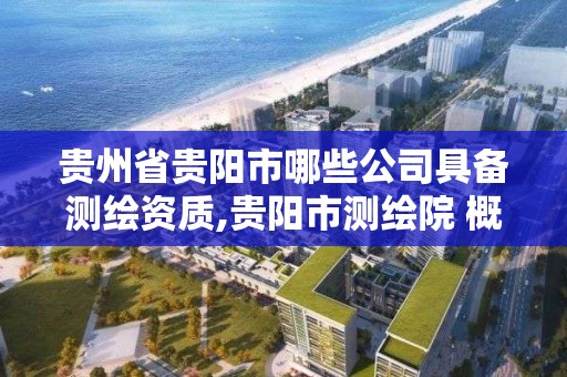 貴州省貴陽市哪些公司具備測繪資質,貴陽市測繪院 概況