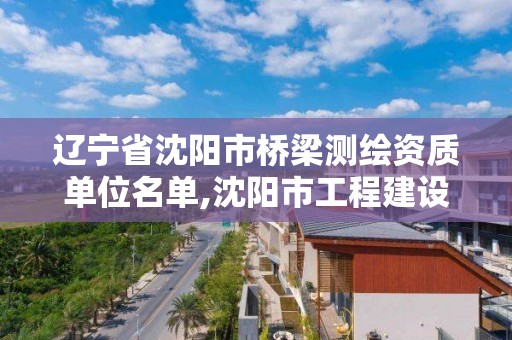 遼寧省沈陽市橋梁測繪資質(zhì)單位名單,沈陽市工程建設(shè)項目測繪技術(shù)規(guī)程。