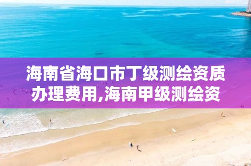 海南省海口市丁級測繪資質辦理費用,海南甲級測繪資質單位