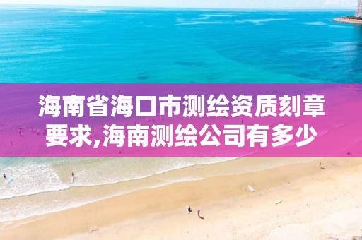 海南省海口市測繪資質刻章要求,海南測繪公司有多少家