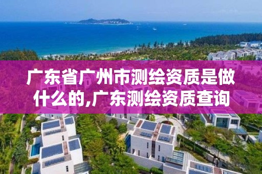 廣東省廣州市測繪資質是做什么的,廣東測繪資質查詢。