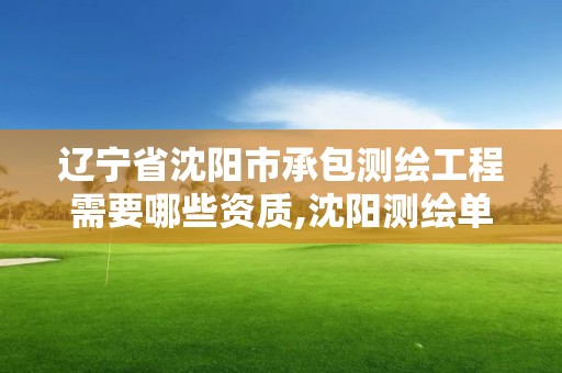 遼寧省沈陽市承包測繪工程需要哪些資質,沈陽測繪單位