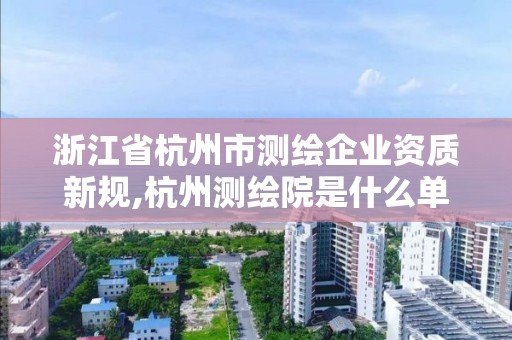 浙江省杭州市測繪企業(yè)資質(zhì)新規(guī),杭州測繪院是什么單位